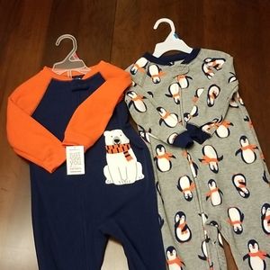 NWT Boys 2 Piece Sleep Set Onesies